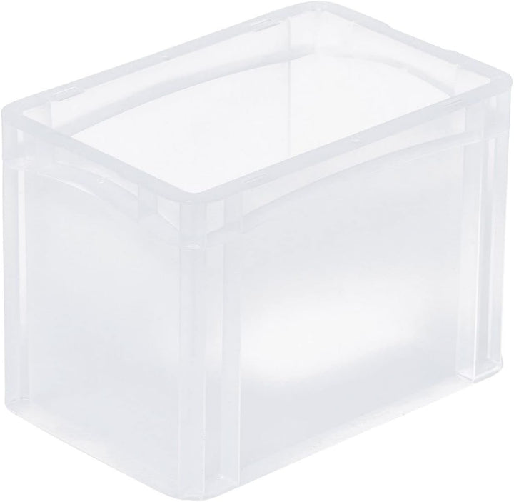 PROREGAL SuperSparSet 10x Transparenter Eurobehälter BasicLine mit geschlossenem Griff | HxBxT 22x20