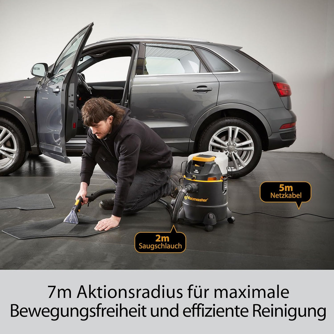 Vacmaster 3-in-1 Waschsauger Nass-Trockensauger & Teppichreinigungsmaschine mit Dual-Tank | Sprühex-
