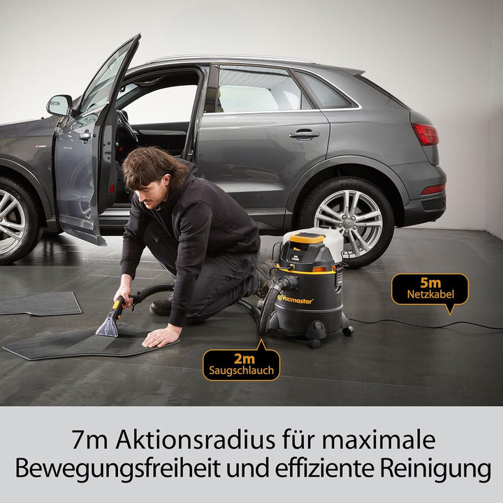Vacmaster 3-in-1 Waschsauger Nass-Trockensauger & Teppichreinigungsmaschine mit Dual-Tank | Sprühex-