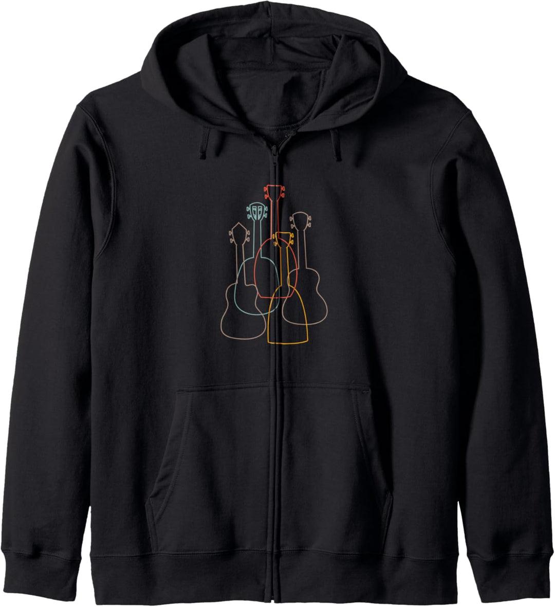 Ukulele Design mit Ukulele Silhouetten Uke Geschenk Kapuzenjacke