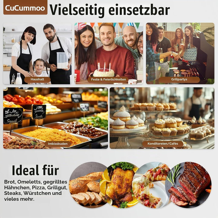22 L Minibackofen, Mini Backofen mit Grillrost, Backblech vielseitiger Ofen mit einstellbarer Temper