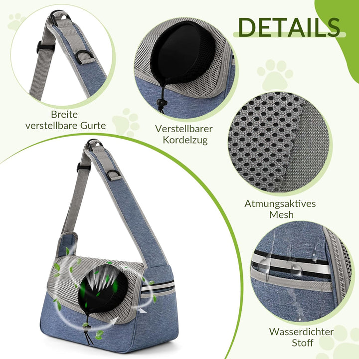 ALLSOPETS Hundetasche Tragetuch Hund Schultertasche Katzentragetasche Haustiere Tasche für Katzen un
