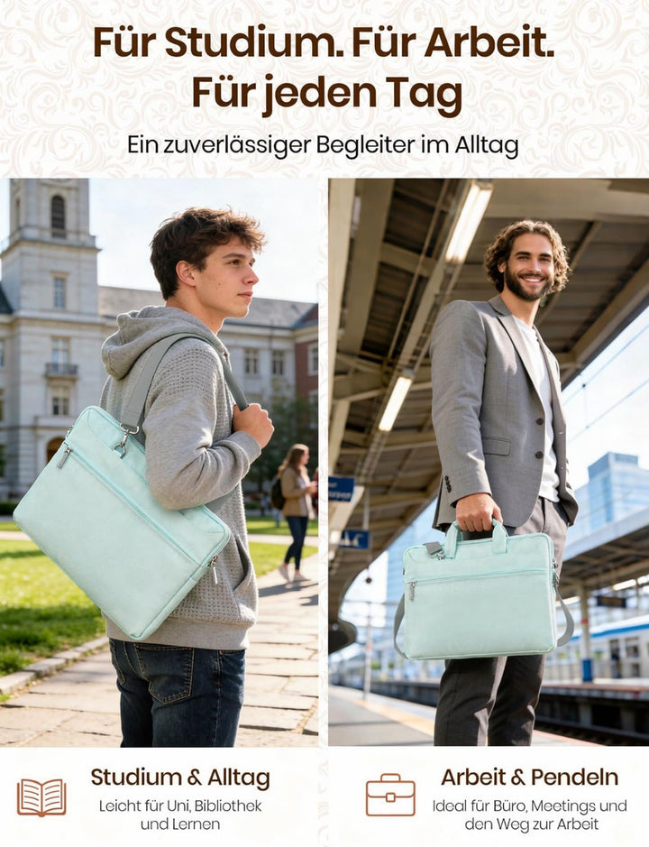 DOMISO laptoptasche 15.6 zoll, laptoptasche für 15,6 Zoll HP Lenovo Dell XPS, 16 Zoll MacBook Pro M4