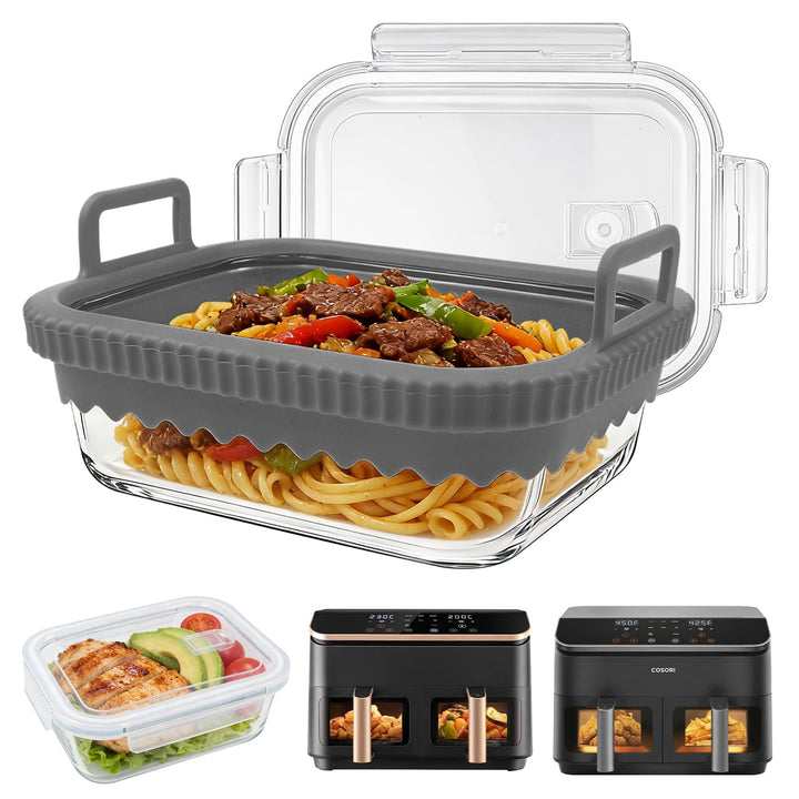 Airfryer Zubehör für Ninja Heissluftfritteuse AF400EU//DZ400EU/ COSORI Heissluftfritteuse 2 Kammern