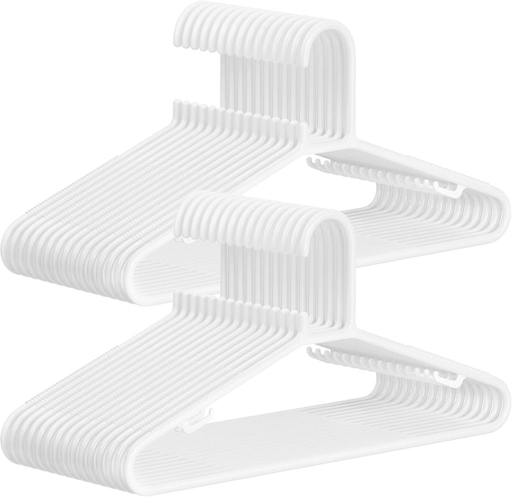 SONGMICS Kleiderbügel Kunststoff, 30er Set, Bügel platzsparend, leichtgewichtig, für Hosen, Jacken,