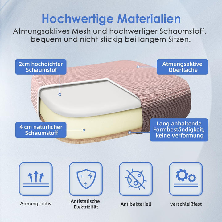 Hinonde Bürostuhl, Bürostuhl Ergonomisch,Höhenverstellbare Bürostühle,Drehstuhl mit Lendenwirbelstüt