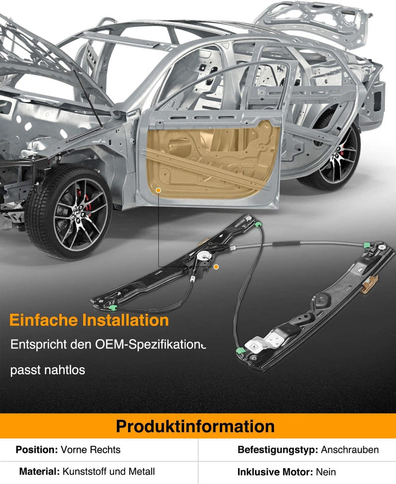 Frankberg Fensterheber Vorne Rechts Kompatibel mit Discovery Sport L550 Alle Motoren 2015-2018 LR058