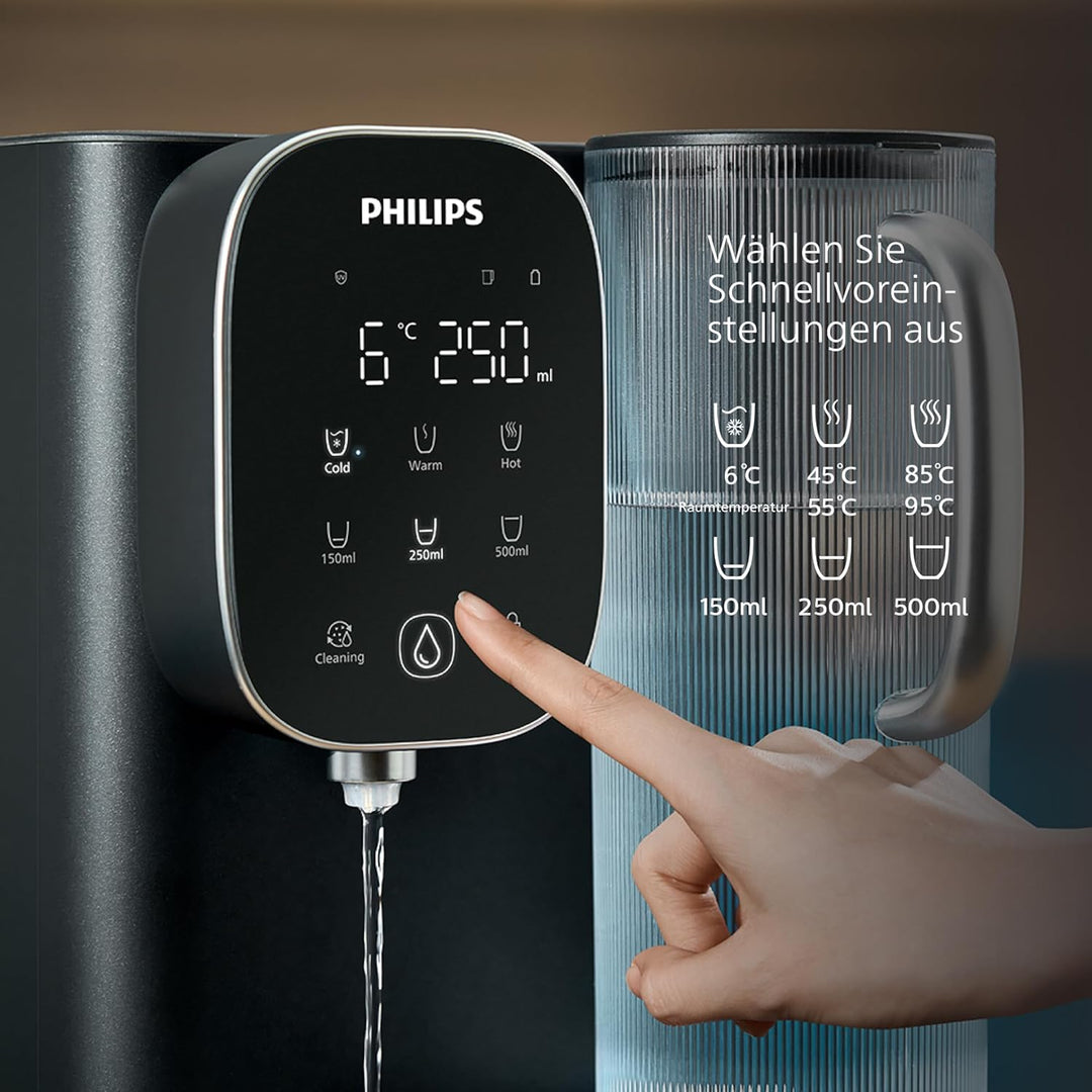 Philips Water Umkehrosmose-Wasserstation ADD6912BK/10: Eliminiert bis zu 110 Substanzen, sofortige E