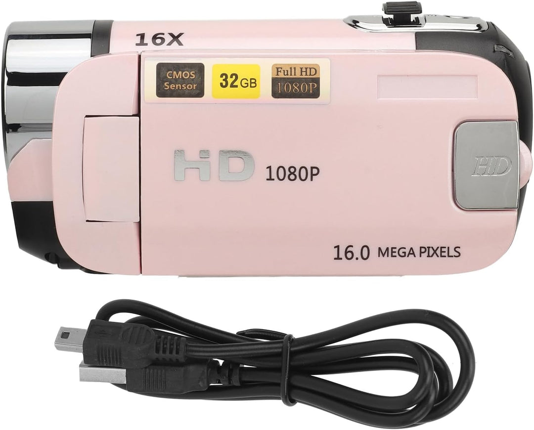 D90 1080P 16MP Digitalkamera 2,4 Zoll Schwenkbildschirm Camcorder 16X Zoom HD Videorecorder mit Füll