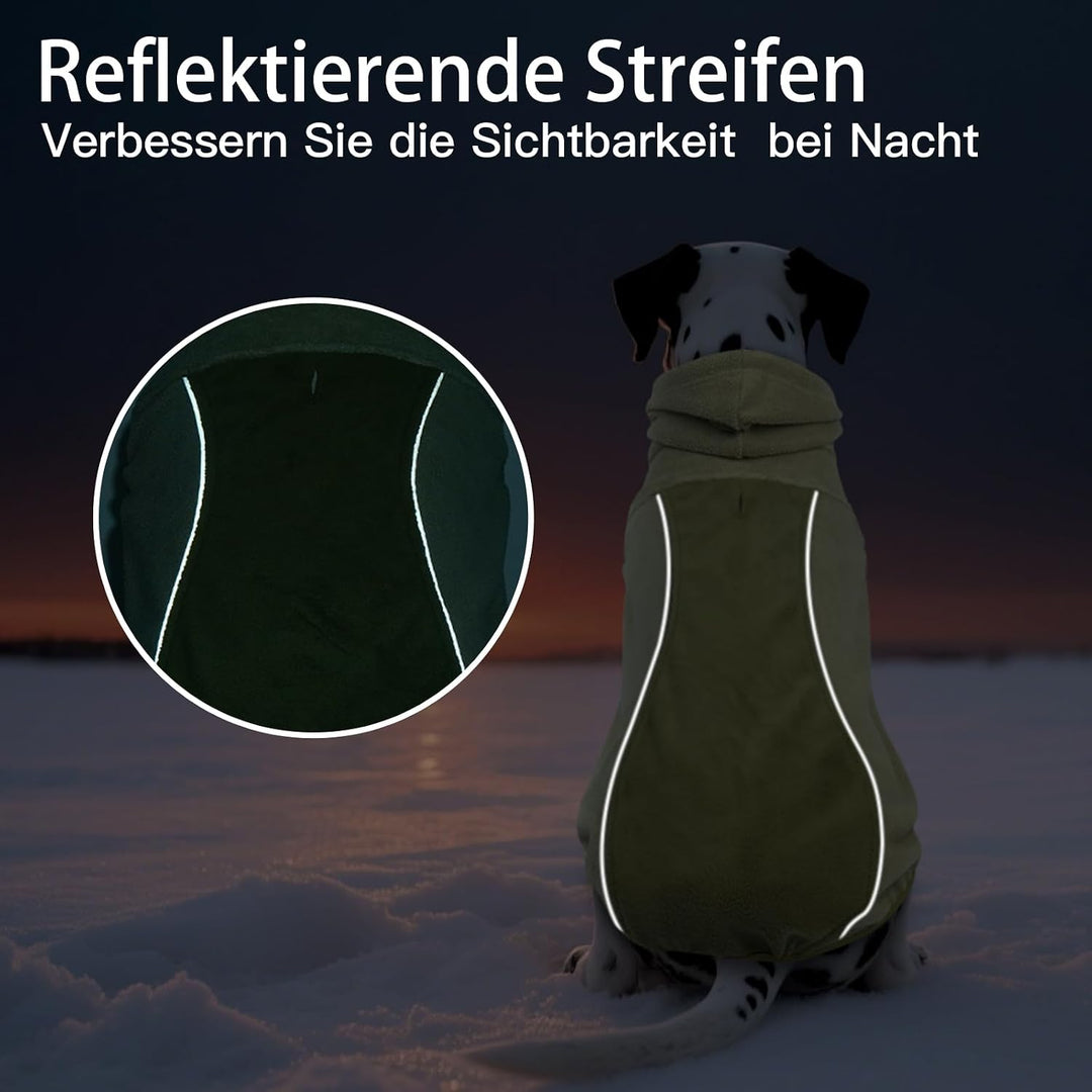 Hunde Mantel Winter - Dehnbar Winter Hundemantel mit Reflektorstreifen | Leichter Winterjacke Hund m