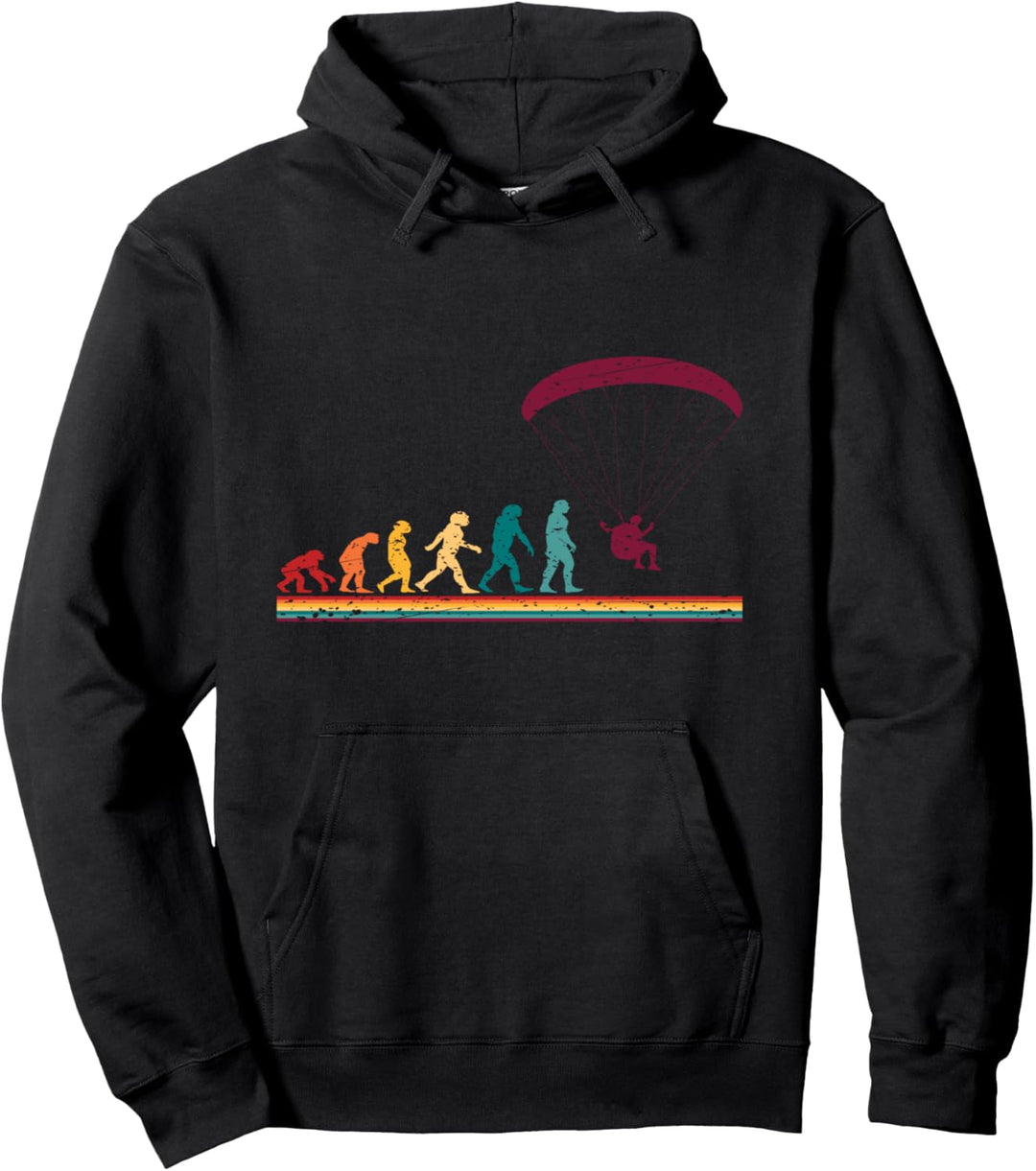 Paraglider Pilot Retro Paragliding Pullover Hoodie