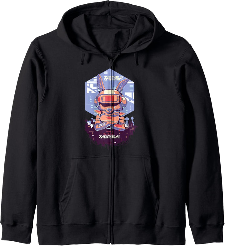 Cyberpunk Hase I Kawaii Cyberpunk Kaninchen Kapuzenjacke
