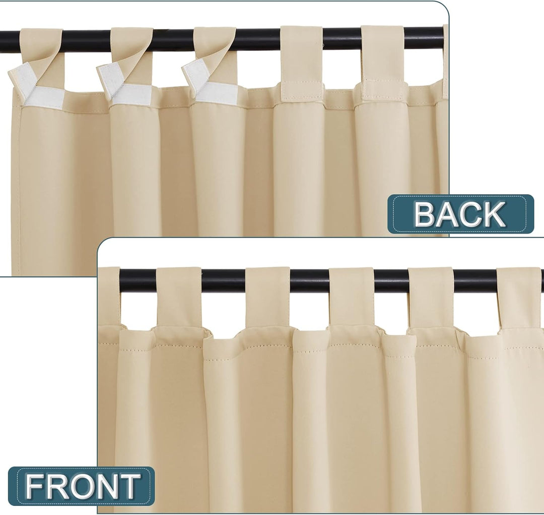 PONY DANCE Balkon Vorhang Sichtschutz Outdoorvorhang Wetterfest 4er Set H 213 x B 132 cm Outdoor Gar