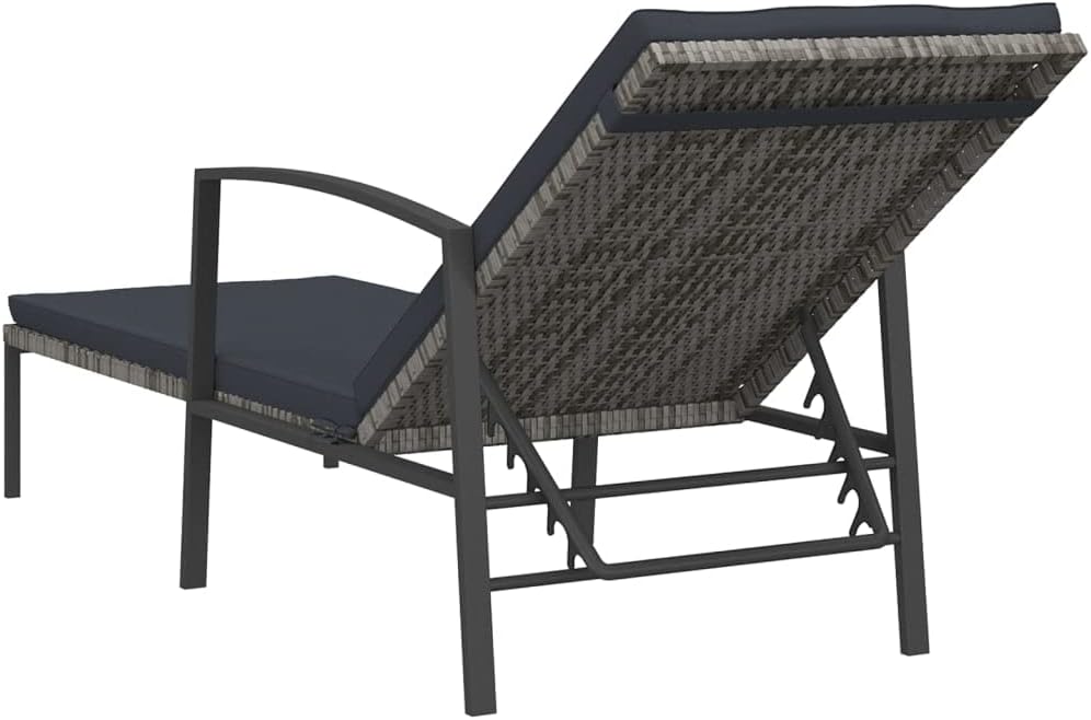 vidaXL Sonnenliege mit Auflage Gartenliege Relaxliege Liegestuhl Strandliege Gartenmöbel Liege Sauna