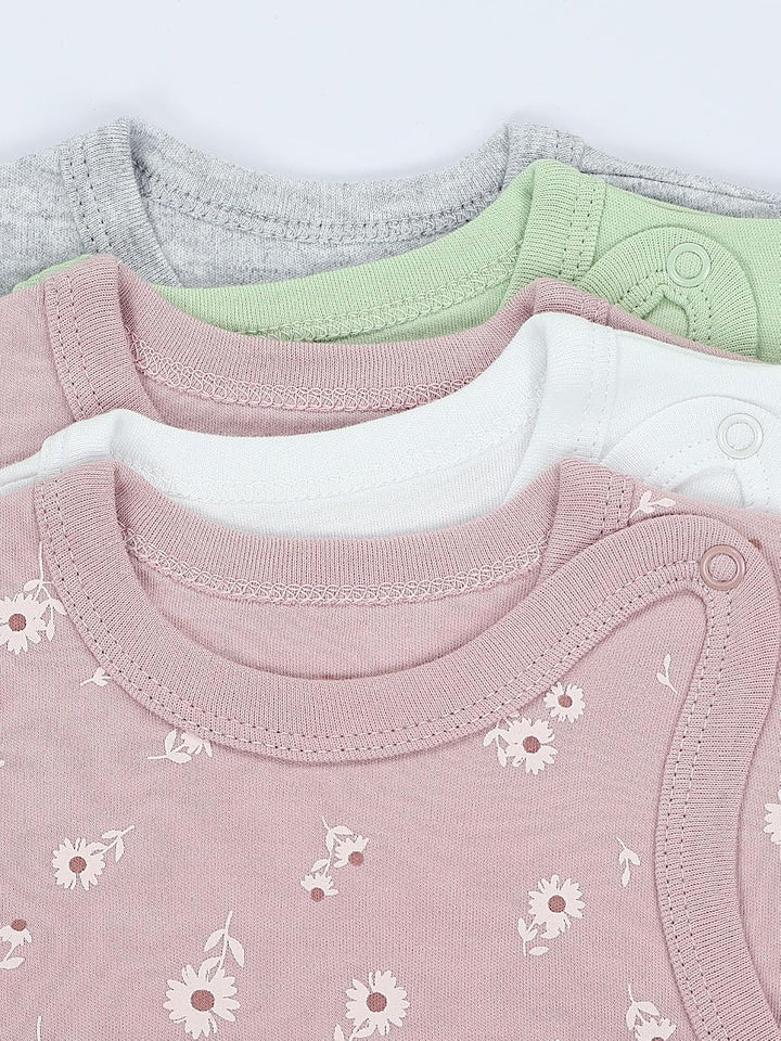 TupTam Baby Body Kurzarm 5er Pack – Wickelbody Body Baby aus Baumwolle für Jungen und Mädchen 50 Pin