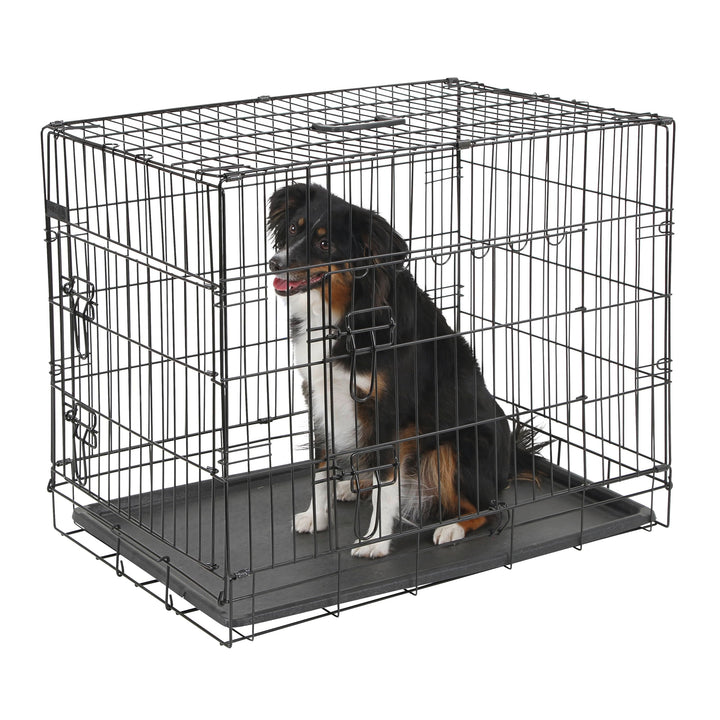 Kerbl 81366 Gittertransportbox, klappbar, 92 x 63 x 74 cm, 2 Türen, schwarz, 92 x 63 x 74 cm