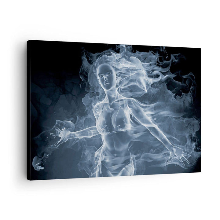 Bilder auf Leinwand Mädchen rauch nebel kunst Leinwandbild 70x50cm Wandbilder Dekoration Wohnzimmer