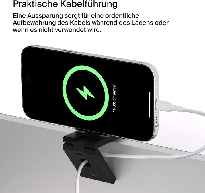 Belkin neigbarer iPhone-Halter mit MagSafe für Mac-Notebooks; einfache magnetische Befestigung zum G