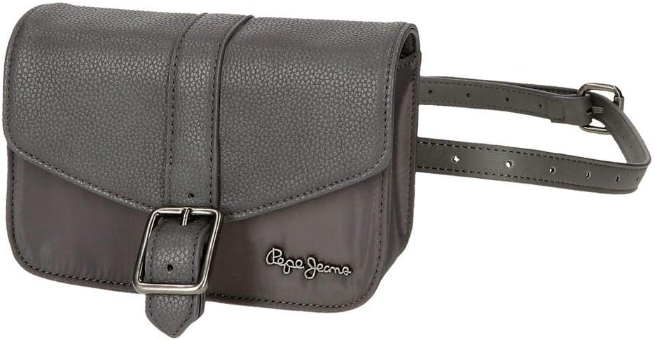 Pepe Jeans Ann Gürteltasche Grau 18x12x5 cms Polyester Grau Gürteltasche, Grau Gürteltasche