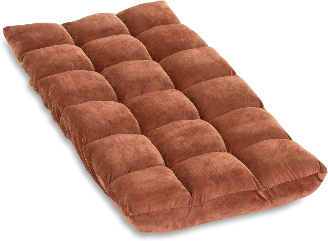 Nexos Trading Relax-Lounger 53x52x60cm braun Bodensofa verstellbar Relax-Sofa Bodenstuhl Jugendsesse