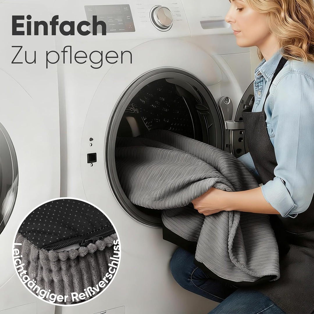 FUKUMARU Katzensofa Bett, Corduroy Gemütliches Katzenbett für drinnen mit abnehmbarem waschbarem Bez
