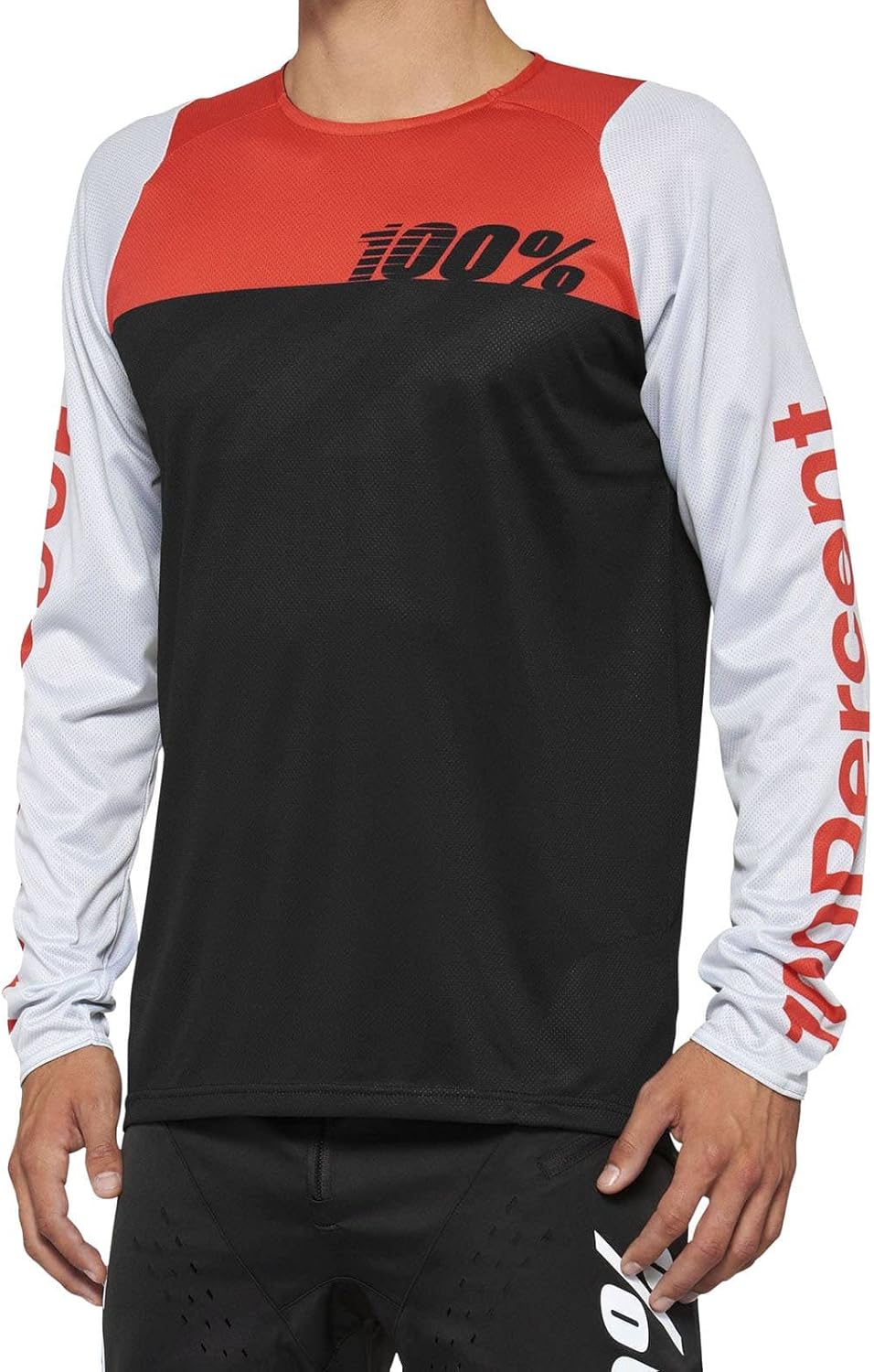1 Unisex Long Sleeve Jersey 100% R-core Black/White Cycling (Pack of 1) S Schwarz, S Schwarz