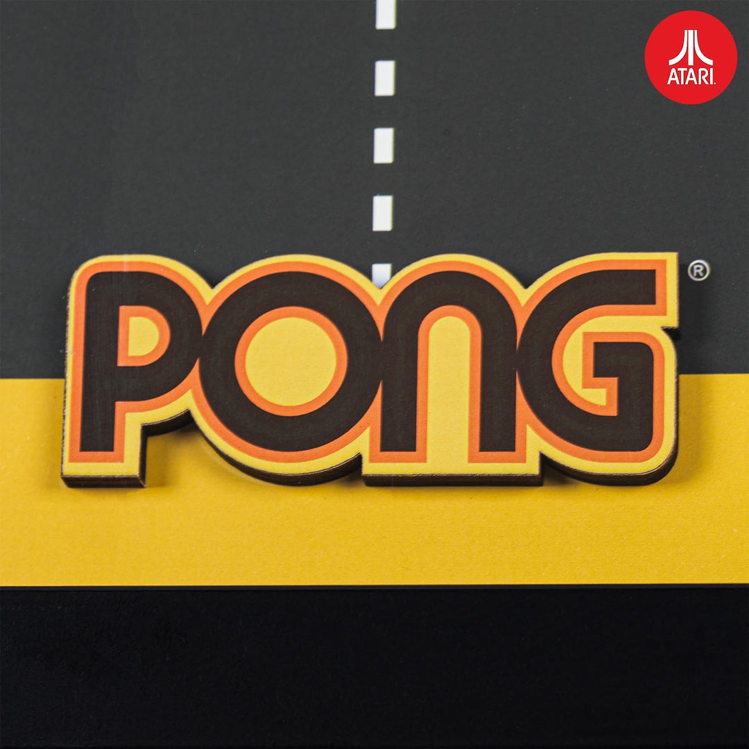 Offizielle Atari 3D-Wandkunst, authentische Pong-Kollektion für Gaming-Setup, Gamer-Tapete, Spielzim