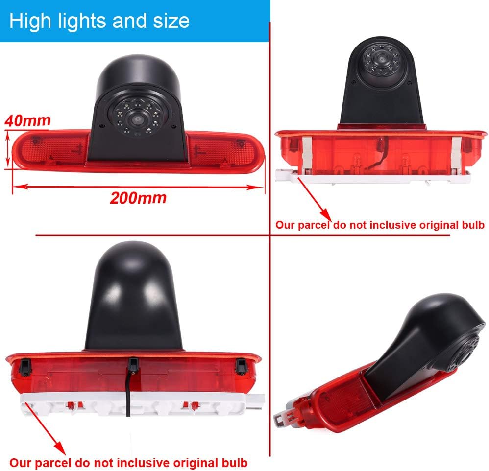 Bremsleuchte Rückfahrkamera + 4.3 Zoll TFT LCD Farbdisplay Auto Monitor, IR Nachtsicht Auto Rückfahr