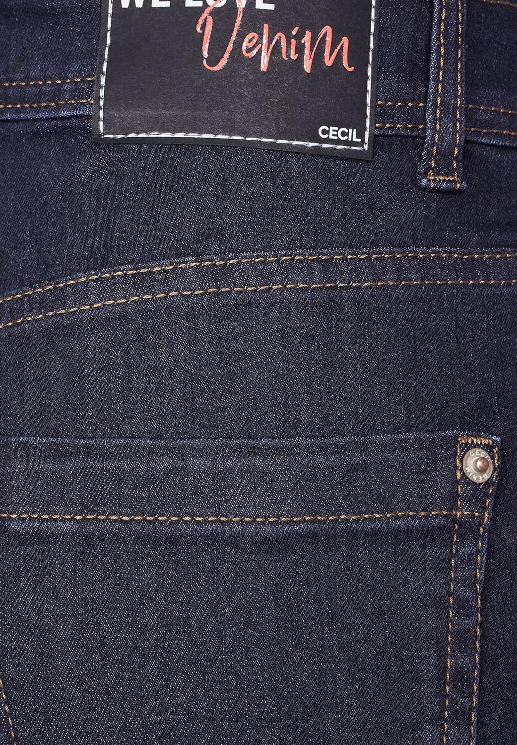 Cecil Damen Jeanshose Straight und High 26W / 30L Spült (Blau), 26W / 30L Sp&#xFC;lt (Blau)