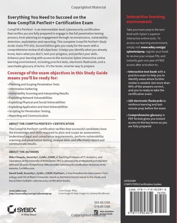 CompTIA Pentest+: Exam PT0-002 (Sybex Study Guide), Taschenbuch