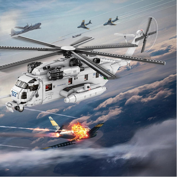 JMBricklayer CH-53 Hubschrauber-Bauset 60008, Militärtransporthubschrauber-Spielzeugflugzeugmodellba