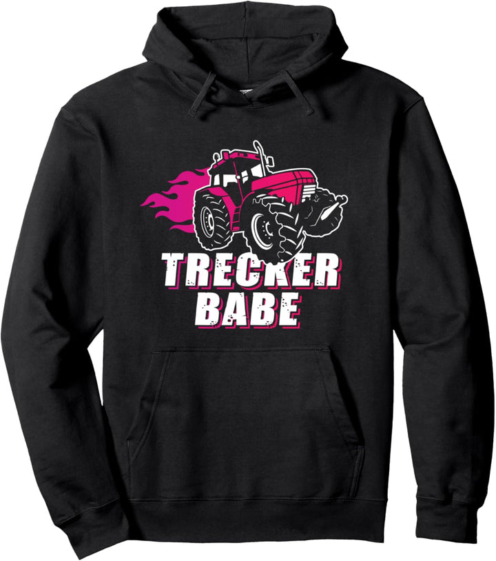Trecker Babe Traktor Bäuerin Trecker Mädel Spruch Landwirtin Pullover Hoodie