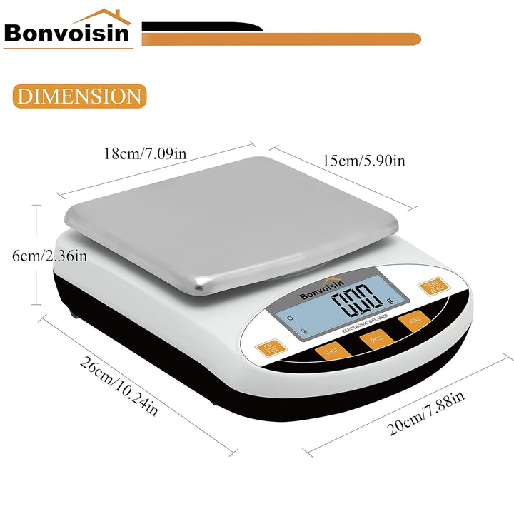 Bonvoisin 5000gx 0,01g Hochpräzise Elektronische Waage Laborwaage Digitale Präzisions-Analysenwaage