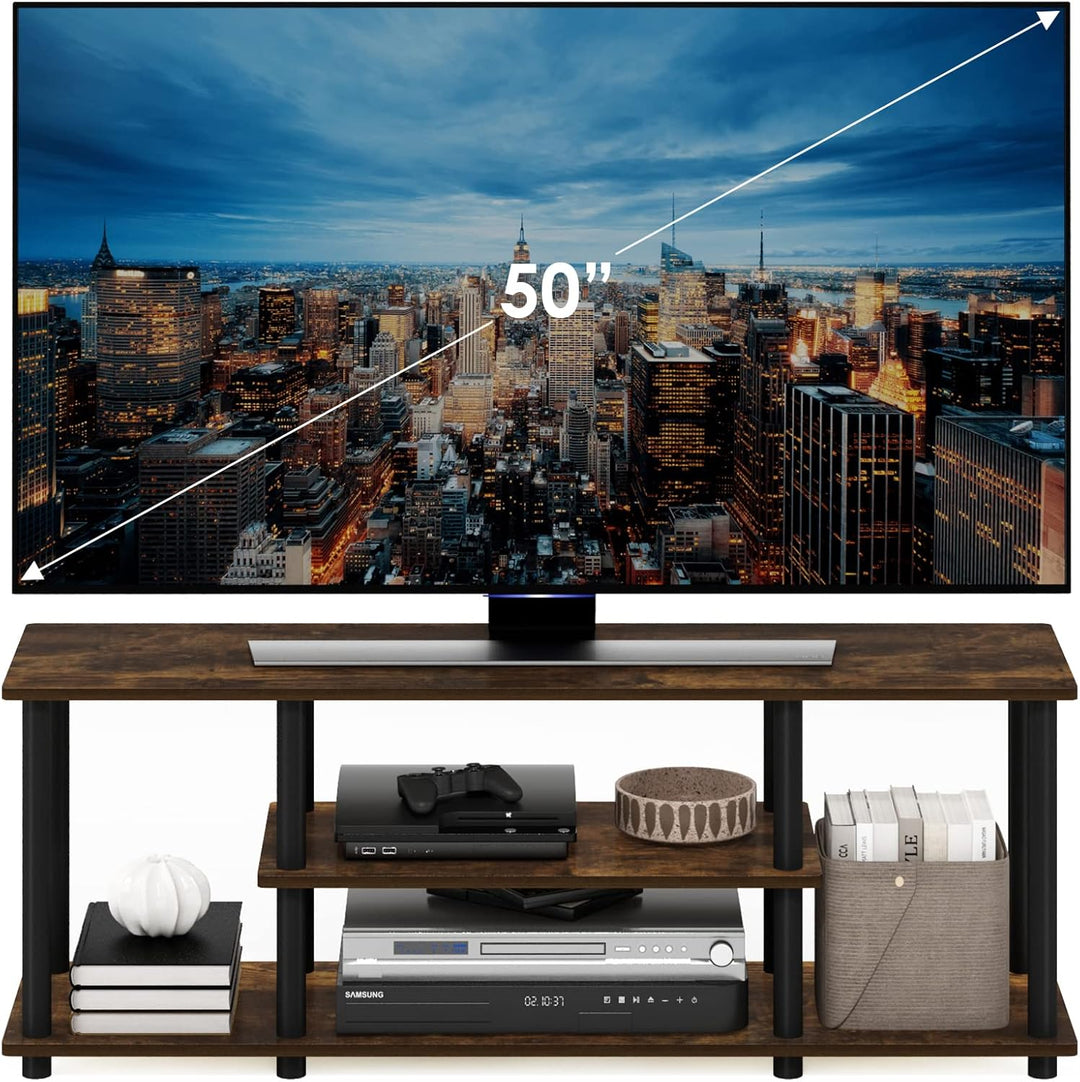 Furinno Turn-N-Tube No Tools 3D 3-stufiger Entertainment-TV-Ständer, 29.7 (D) x 111.3 (W) x 41.1 (H)
