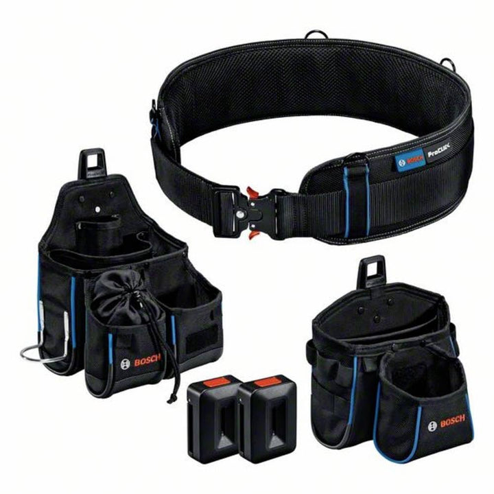 Bosch Professional ProClick Werkzeuggürtel-Set: 1x Gürtel 93 (Grösse S/M), 1x Tasche GWT 4, 1x Tasch