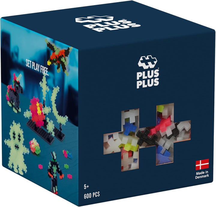Plus-Plus - 600 Kreativ Bausteine Nachtleuchtend, Glow Medium Glow, Medium Glow