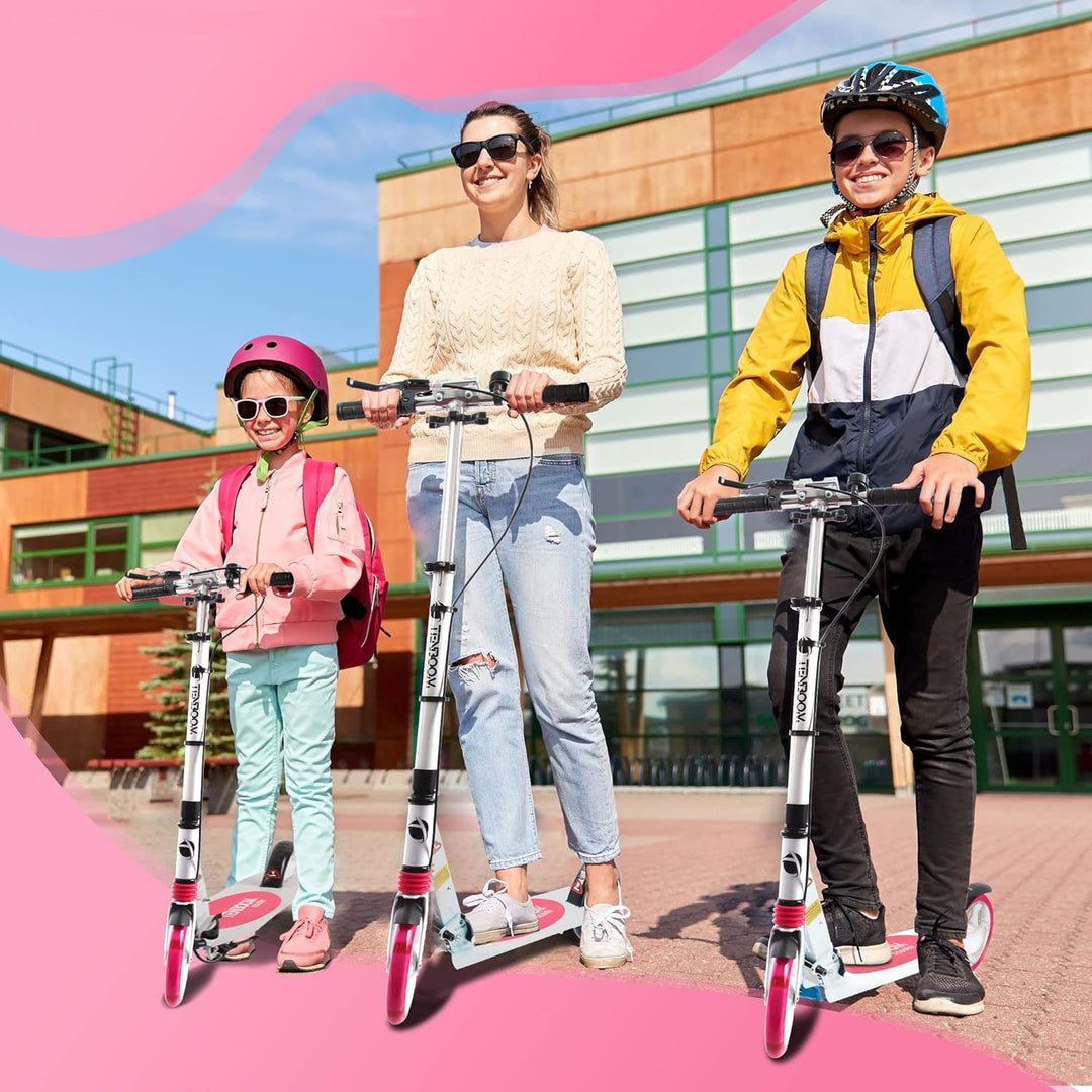 TENBOOM Roller Kinder 10 Jahre, Aluminium Tretroller klappbar Cityroller Höhenverstellbar, Roller Ki