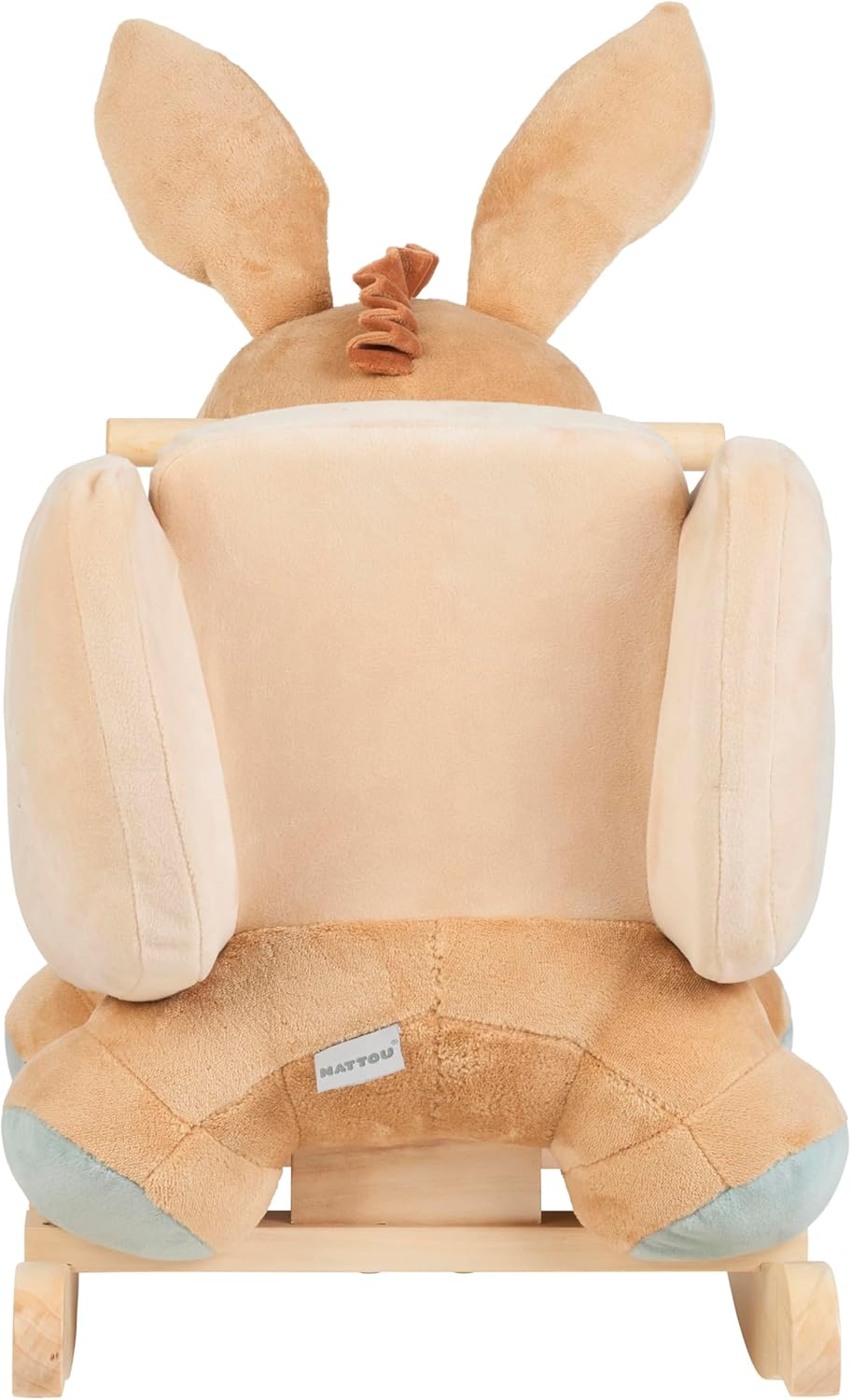 Nattou Schaukeltier, Esel Leo, Inkl. Sicherheitsgurt, Fröhliches Hin- und Herschaukeln, Ca. 60 cm, F