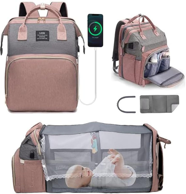 Wickeltaschen-Rucksack, Baby-Wickeltaschen, Muttertagsgeschenke, multifunktionaler wasserdichter Rei