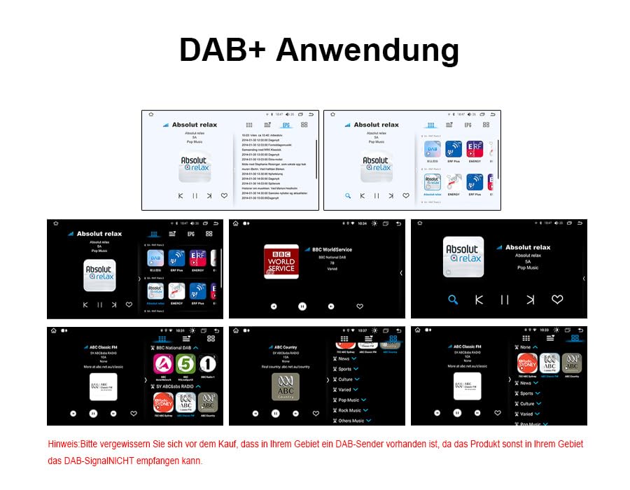 erisin ES394 DAB+ Digital Radio Box Audio Broadcasting Empfängerbox mit MCX Aerial Verstärker Antenn