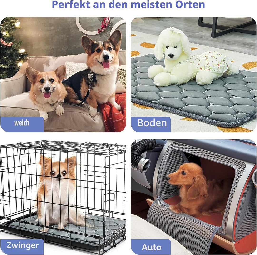 Geegoos Hundekäfigmatratze, waschbare, weiche Zwingerunterlagen, Haustierbettdecke, Hundekäfigmatte,