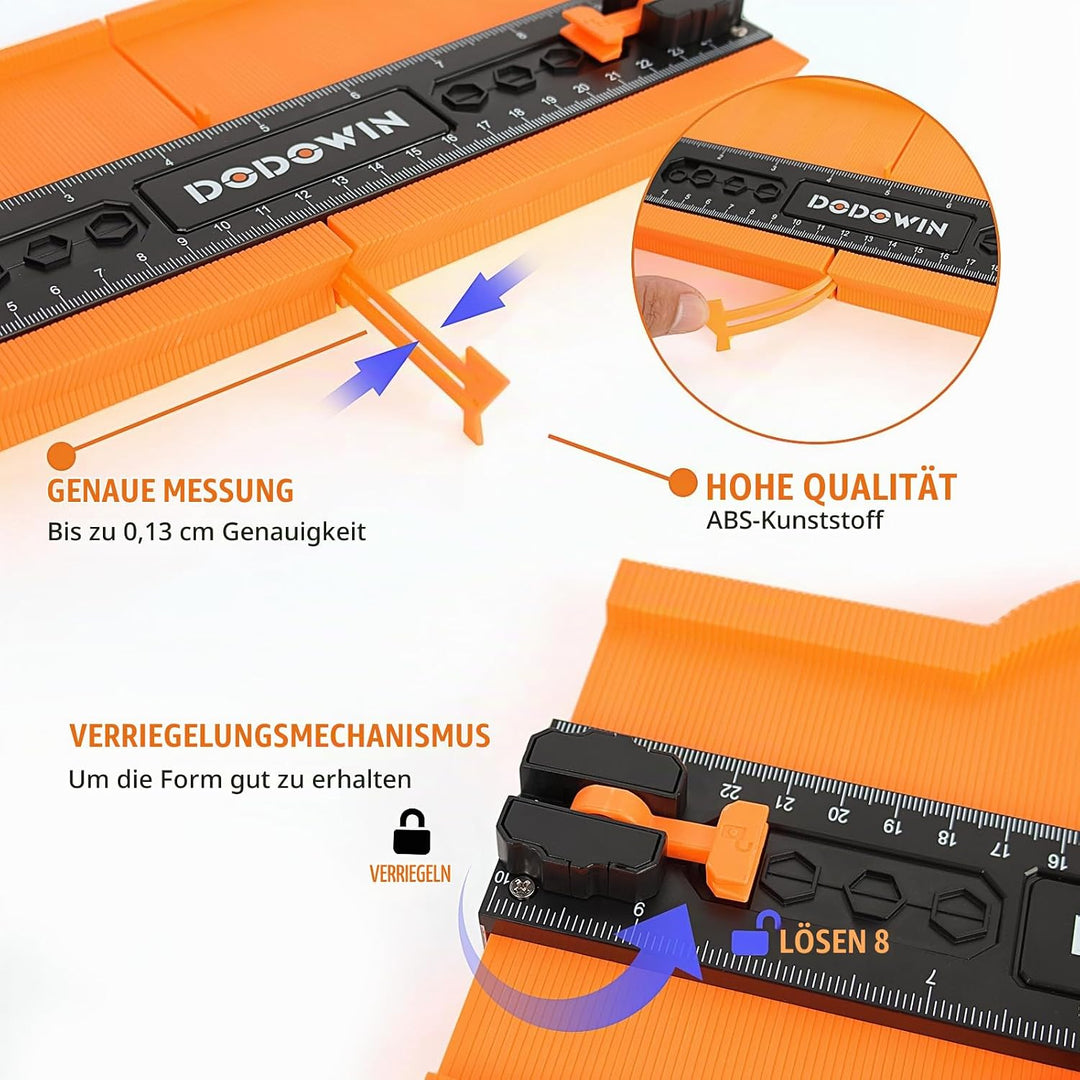 DODOWIN Konturenlehre 25cm Unbegrenzt Verbindbare, Weihnachtsgeschenke für Männer Vater, Konturenleh