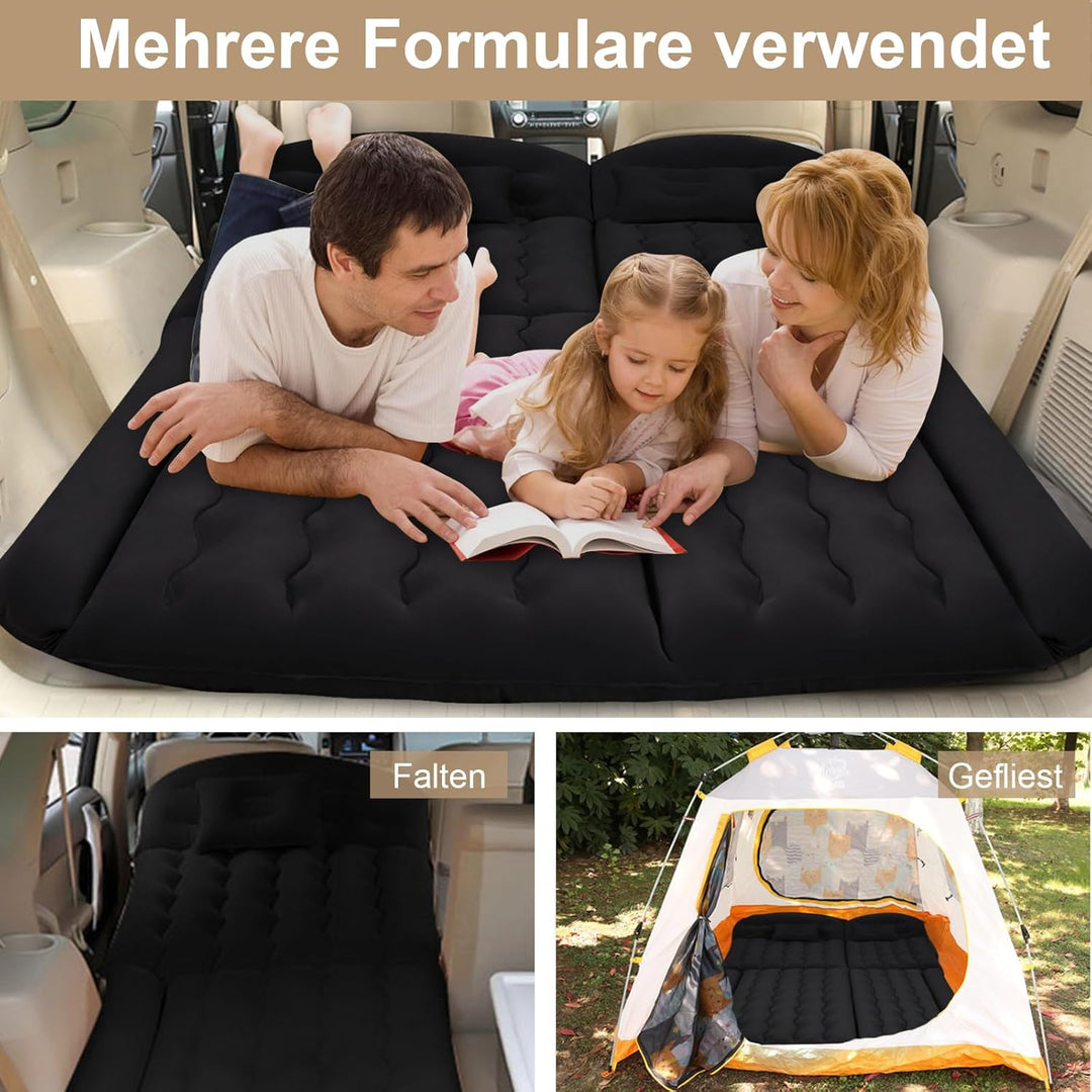 Auto Luftmatratze SUV Aufblasbare Matratze 190x125cm Beflocktes Luftbett Auto für Rücksitz & Kofferr