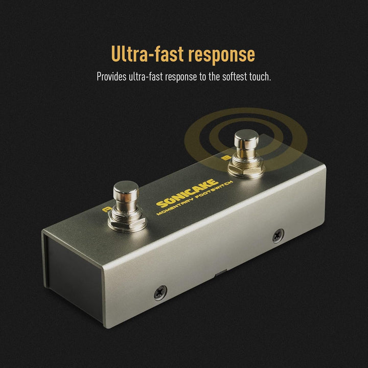 SONICAKE Dual Footswitch Pedal 2-Way Pedal 6.35mm Momentary Footswitch Controller mit TRS Kabel