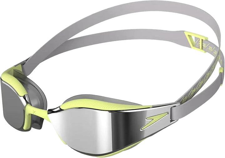 Speedo Unisex Fastskin Hyper Elite Mirror Schwimmbrillen (1er Pack) Einheitsgrösse Schwarz/Oxidgrau/