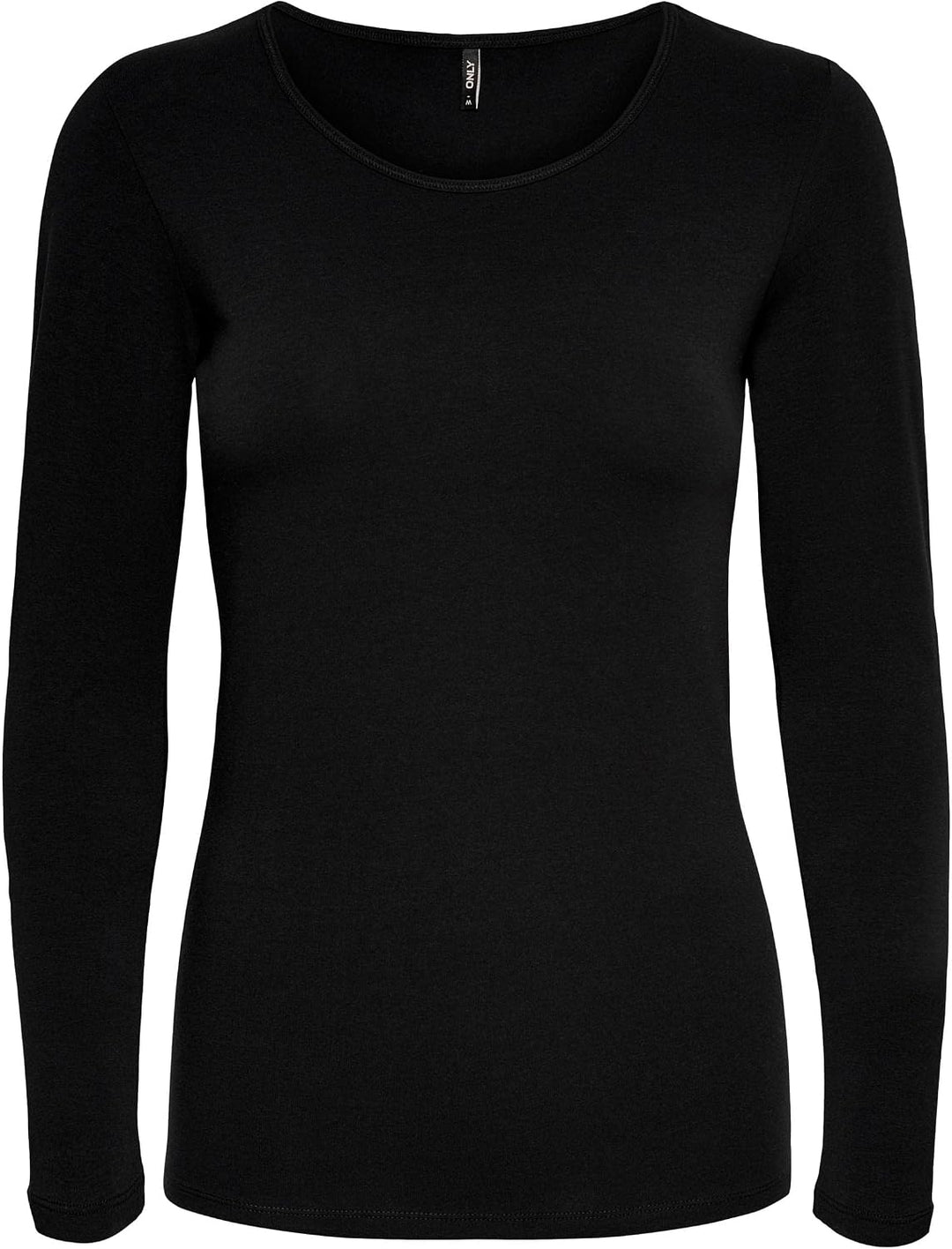 ONLY Damen Longsleeve Onllive Love Life Basic Damen-Shirt M 2x Schwarz, 1x Weiss, M 2x Schwarz, 1x W
