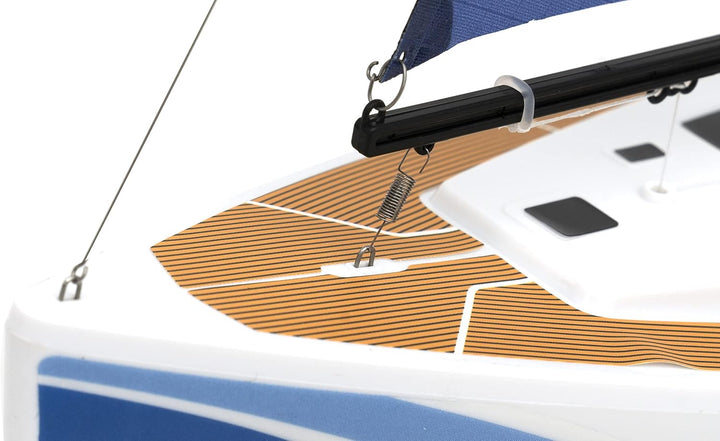 PLAYSTEAM Voyager 280 2.4GHz RC Motor Powered Sailboat in Blue - 14" Tall Motor Powered-blue, Motor