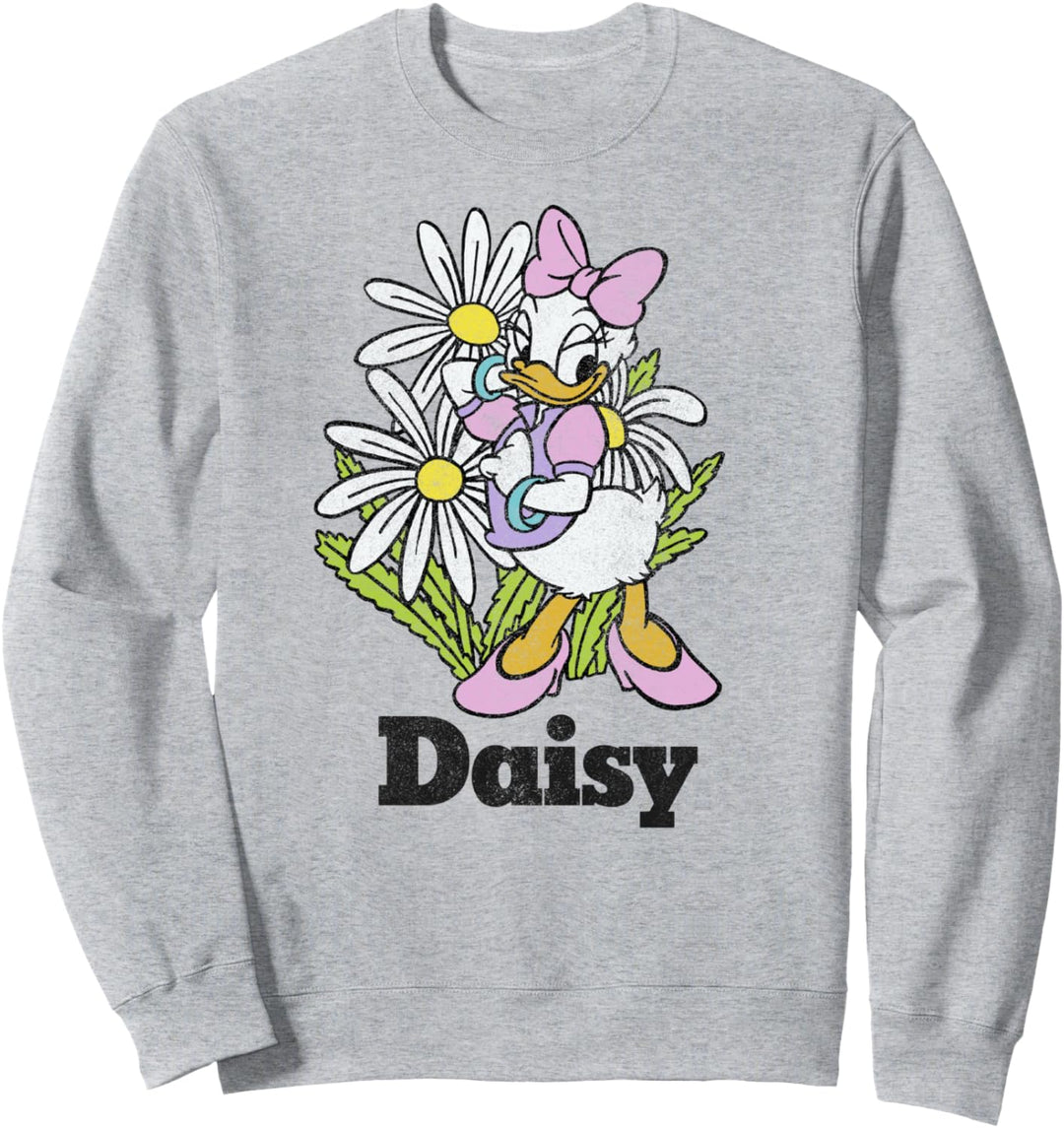 Disney Mickey And Friends Daisy Duck Floral Portrait Sweatshirt