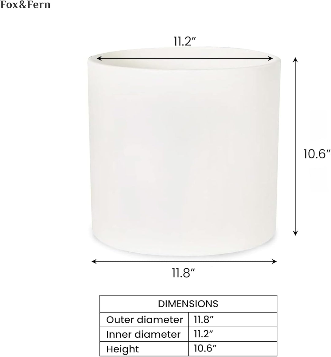 Fox&amp;Fern Blumentopf L - 27cm grosser Übertopf inklusive Wasserabfluss für Pflanzen im Aussen- &amp; Inne