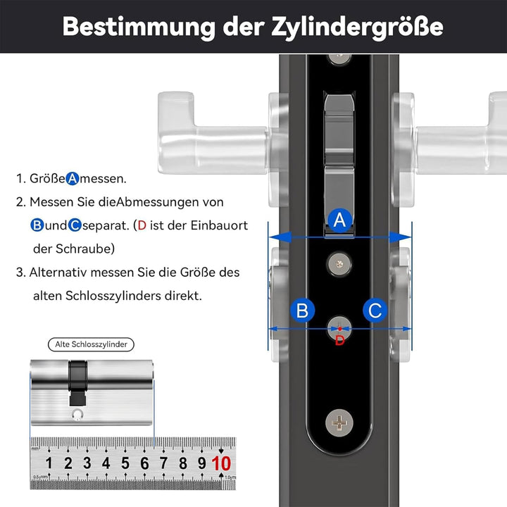 MANICAF Schliesszylinder 25/40, Profilzylinder, Euro-Zylinder-Schloss, Schliesszylinder, Zylindersch